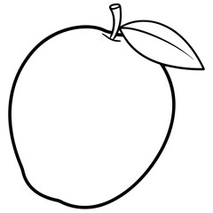 Mango line art vector