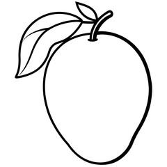 Mango line art vector