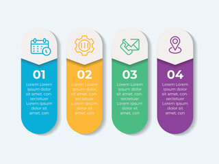 Presentation business infographic template with 4 options