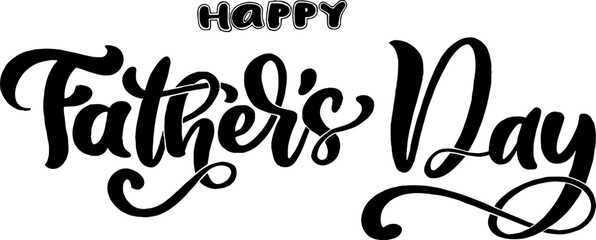 Celebrate Father's Day with this adorable black and white hand-drawn illustration featuring playful doodles of children, hearts, a gift box, a tree, and the cheerful message "Happy Father's Day". Perf