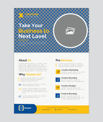 Fototapeta premium Corporate business flyer design template, Creative flyer template, modern flyer design, marketing, business proposal, promotion, advertise, publication, cover page. new digital marketing flyer