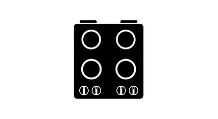 Obraz premium Cooking Stove Icon Minimalist Style Kitchen Appliance