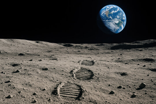 Earth viewed from the moon.