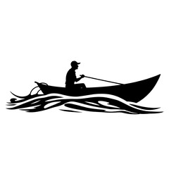 River Row: Serene Boating Silhouette
