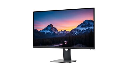 Displaying Mountain Landscape on Computer Monitor