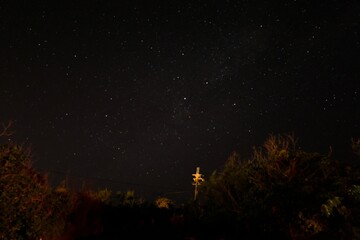 time lapse of stars and clouds