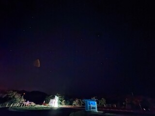 night scene with fireworks