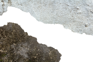 Rough Concrete Border Texture with Torn of Natural Imperfections and Grunge Surface Details. Perfect for Architectural Backgrounds, Construction Themes, or Grungy Industrial Design Projects.