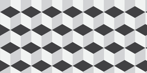 Illustration decoration colorful seamless material pattern with square cubic and cube design.	