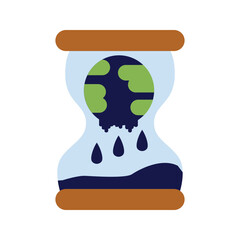 Earth and Sand Timer Illustration