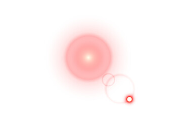 Abstract illustration of red gradient circles on a black background with radial effects