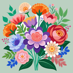 bunch of flower vector