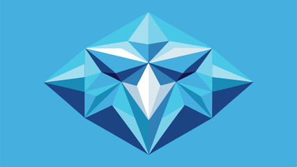 Abstract geometric diamond shape with shaded blue tones for modern design applications
