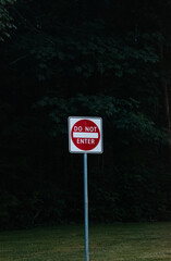 Do not enter sign