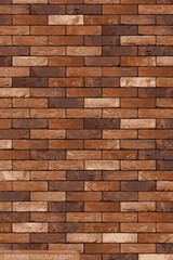 Texture of a red brick wall vector illustration
