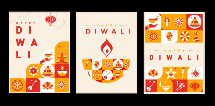 Diwali festival poster, Diwali Sale banner, Diwali background design with lights, lanterns, candles and flowers. Vector illustration