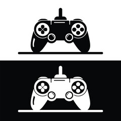 game controller silhouette vector illustration.
