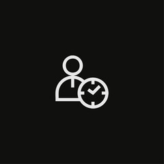 Working hours icon logo vector design