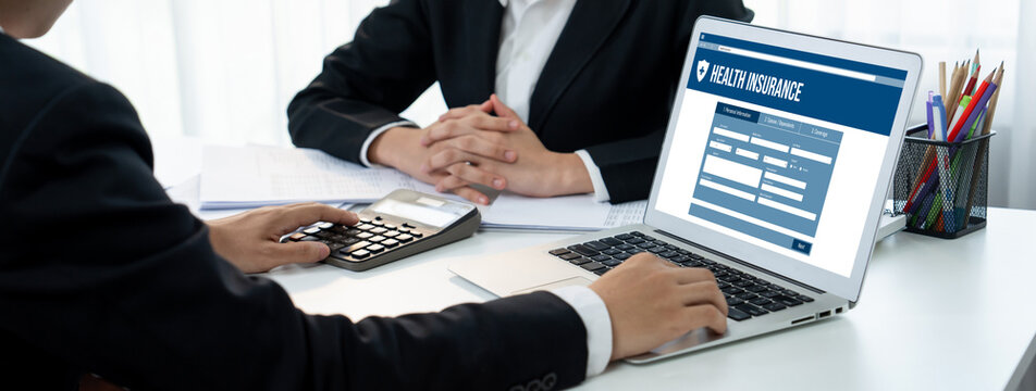 Health insurance web site brisk registration system for easy form filling