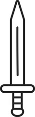 Sword icon. Vector. Line style.