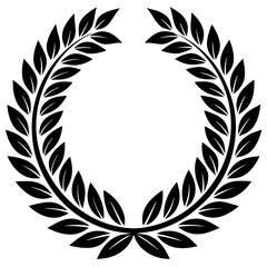 Obraz premium Laurel wreath vector graphic isolated on white background