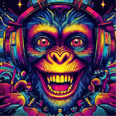 stylized version of a cool monkey 82