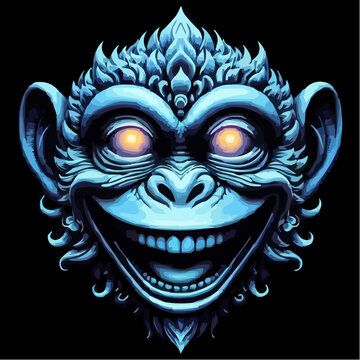 stylized version of a cool monkey 88