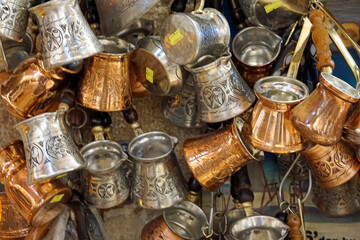 traditional tea pots at istanbuls grand bazaar