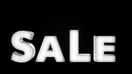 Bold white SALE text on black background