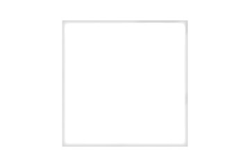 Artistic abstract composition featuring a simple white bordered square on a black background