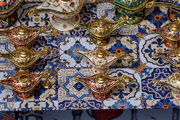 traditional tea pots at istanbuls grand bazaar