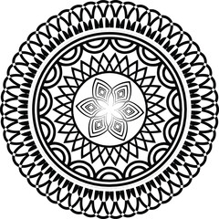 Premium Luxurious Black Mandala Design | Royal White Background Art	