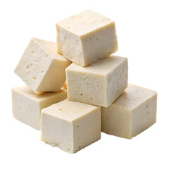 Tofu Blocks Without Shadow isolated on transparent background