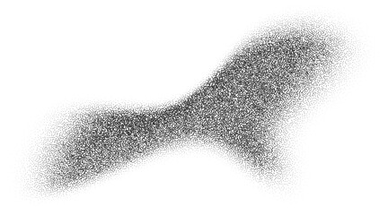 Grainy dotted wavy shape