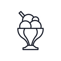 ice cream icons isolated on White Background. Flat style design