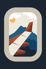 View inside plane illustration