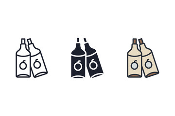 cider icons isolated on White Background. Flat style design