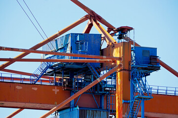 crane in the harbor of istanbul