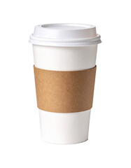 Coffee togo cup isolated on white background