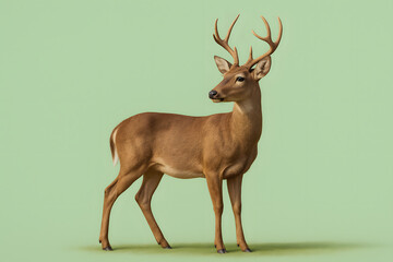 Fototapeta premium Graceful deer portrait for wildlife photography and nature conservation content