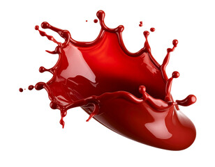 red paint splash isolated on white 