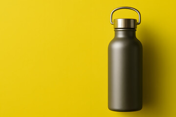 Stainless bottle display for eco-friendly product photography and sustainable lifestyle content