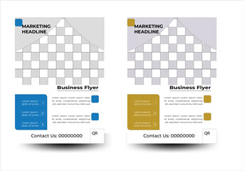 Professional corporate flyer template Creative Modern clean professional  corporate flyer design or  brochure design template with two colour variation flyer. 
