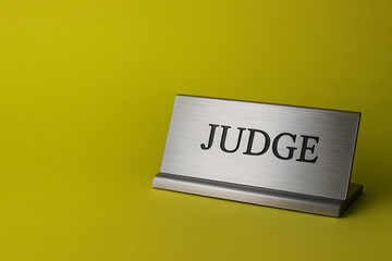 Metal nameplate display for professional office decor and corporate identity visuals