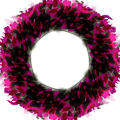 christmas wreath isolated on white