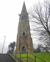 Manchester Church with Tree and Steps