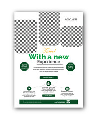 Travel Flyer, Modern Travel Flyer Template Design,Travel poster or flyer pamphlet brochure design layout space for photo background