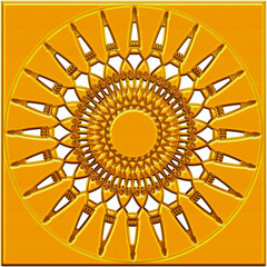Decorative sun mandala motif Deign 
