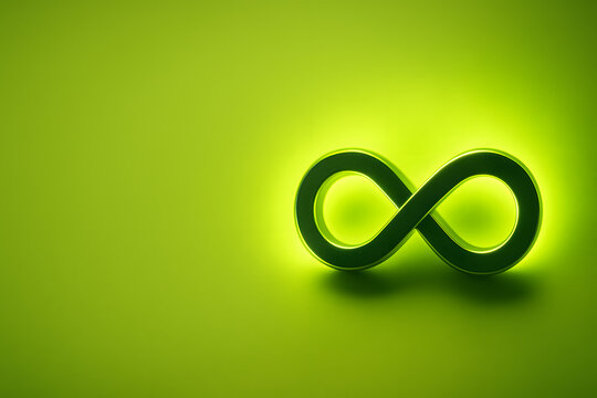 Lime infinity glow for tech branding and innovation company identity