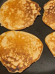 homemade pancakes, delicious food, top view